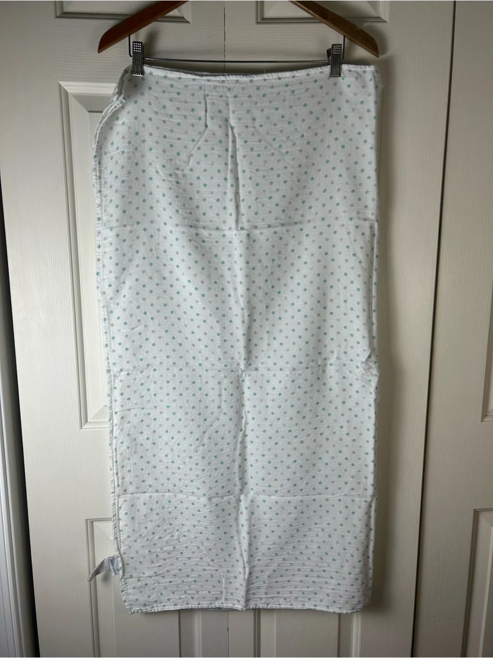 Summer Infant Light Green Polka Dots Baby Swaddle Blanket White Gray 2013
